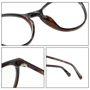 Monture de lunettes optiques vintage en écaille pour femme, style TR90 élégant.