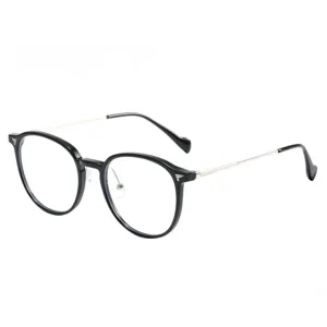 Vintage TR90 Anti-Blue Light Round Glasses Frame Lightweight Optical Eyewear for Women