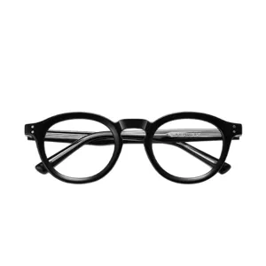 Klassieke zwarte ronde TR90 brilmontuur, vintage nerd optische bril voor dames en heren