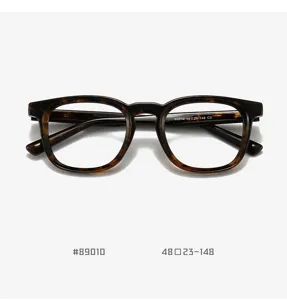 Classic tortoise shell optical glasses frame for men and women anti-blue light clear lenses.