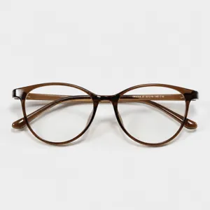 Occhiali Montatura Tonda Antiluce Blu TR90 Unisex Leggeri Ottici Neutri Casual Quotidiano Lenti Chiare