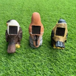 Solar bird garden light resin animal statue outdoor waterproof landscape lawn ornament