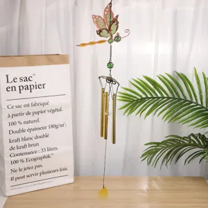 Campanella a Vento Libellula Luminosa Foglia Acrilica Fluorescente Solare Giardino Cortile Sospeso Decorazione Casa Regalo