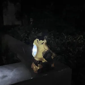 Outdoor solar bird garden light resin animal lawn ornament landscape decor lighting fixture
