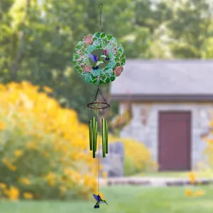 Metalen kolibrie windganger windspel hangende decoratie voor de tuin en binnenplaats.