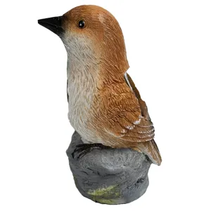 Resin bird solar garden light detail texture outdoor yard lawn landscape decoration display