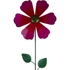 Metal flower garden stake decorative yard art lawn ornament outdoor plant support decor craft