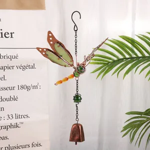 Campanella a vento libellula luminosa in acrilico acchiappasole per decorazione giardino