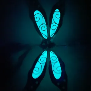 Campanello a vento libellula luminoso in acrilico foglia fluorescente da giardino.