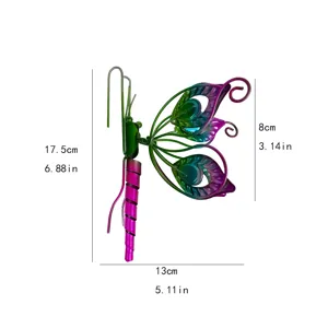 Papillon en métal pour jardin pot de fleurs suspension décoration coloré plante verte