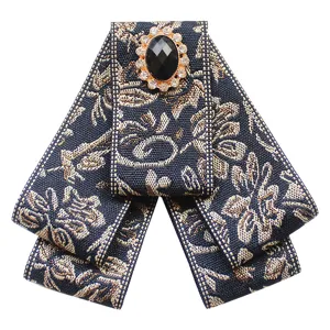 Homme vintage floral noeud papillon broche col epingle cristal strass accessoire chic