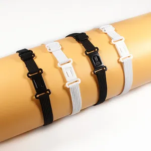 JK Uniform Schleifenkragen Verlängerungsband Einstellbares Elastisches Band Mit Kunststoffschnalle Schwarz Und Weiß Tägliche Accessoires
