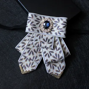 Men's vintage bow tie suit shirt collar flower wedding groom banquet party neckwear accessory