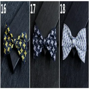 Farfallino uomo motivo pied-de-poule elegante vestito formale vari colori disponibili