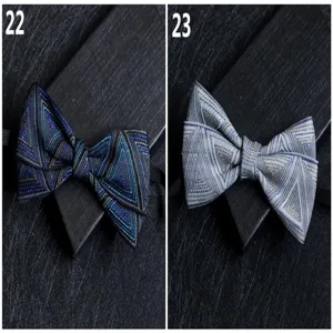 Farfallino fantasia geometrica uomo accessorio colletto abito dettaglio variante