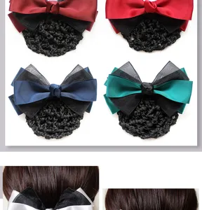 Retina per capelli fiocco molletta elegante chignon accessorio per acconciatura donna