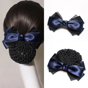 Retina per Capelli Professionale per Infermiera Fiocco Fermaglio per Capelli Rete in Raso Forcine per Donne Luogo di Lavoro Accessori per Capelli