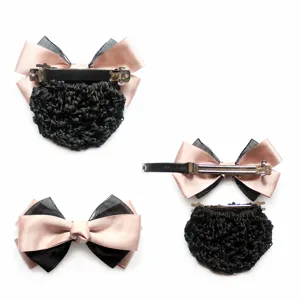 Elegante fermaglio per retina per capelli con fiocco accessorio chignon professionale.