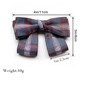 Classico fiocco a quadri per donna, elegante accessorio da collo stile lolita, 11x8cm.