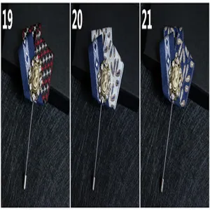 Broche ruban en tissu vintage pour homme costume chemise col decoration accessoire.