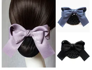 Professional hair net with large bow, perfect for nurses, hotel staff and daily work styling.