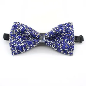 Noeud papillon en strass pour homme noeud cristal scintillant mariage marié soirée 12x6cm
