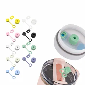 Set Copertura per Cannuccia in Silicone e Tappo Antiversamento per Accessori per Bicchiere Isolato Tappo per Cannuccia Antiperdita