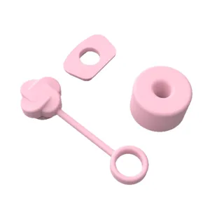 Set di coperture per cannucce in silicone rosa e tappi anti-goccia per tazze da 10mm