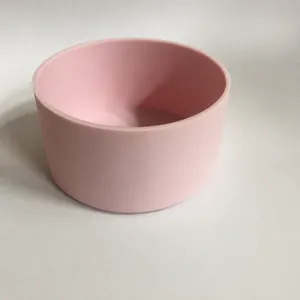 Housse de protection en silicone rose pour gobelet et tasse base antidérapante
