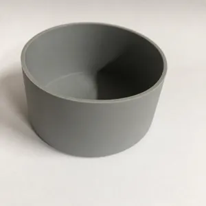 Housse de tasse en silicone gris base de protection antidérapante pour tasses