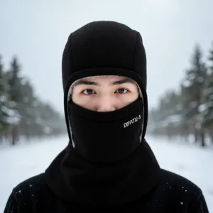 Balaclava in Pile Calda Invernale Maschera Viso Antivento Cappello Scaldacollo Ciclismo E-Bike Tempo Freddo Uomo Donna