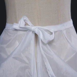 White petticoat crinoline skirt support waist tie detail for wedding dress Lolita costume
