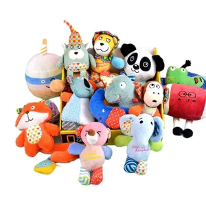 Cute pet plush toy set featuring various animal shapes, perfect for interactive dog and cat play.