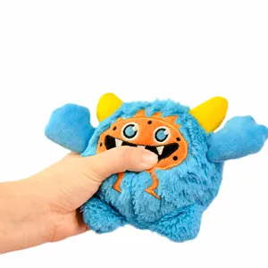 Cute monster squeaky dog toy plush interactive chew toy for pets and funny puppy playtime gifts