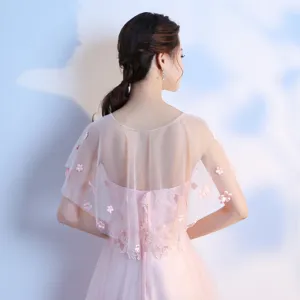 Primavera estate floreale pizzo damigella mantello abito da sposa scialle elegante.