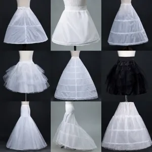 Puffy Petticoat Crinoline Underskirt For Wedding Dress Lolita Costume Mesh Hoop Skirt White Black Women Apparel Accessories