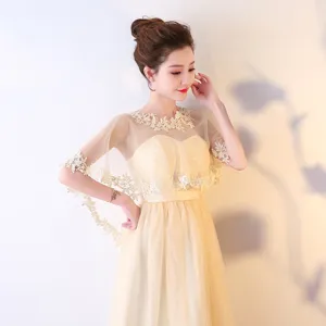 Élégant châle cape en dentelle transparente d'été pour femmes accessoire de robe de mariée