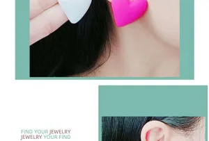 Orecchini a cuore in acrilico dolce alla moda orecchini a lobo minimalisti per donne.