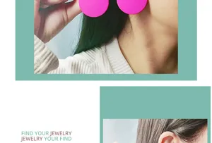 Primer plano de pendientes redondos de acrílico rosa neón llamativos con acabado liso.