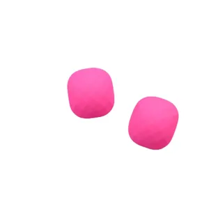 Pink faceted square stud earrings for women candy color acrylic minimalist geometric ear jewelry