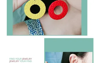 Böhmische geometrische runde gewebte Statement Ohrringe Mode große Creolen Ohrhänger Schmuck.