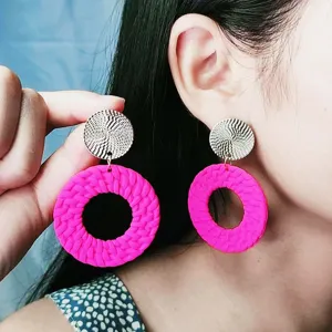 Böhmischer Stil Geometrische Runde Acryl Ohrringe Modische Persönlichkeit Baumeln Ohrringe Für Frauen Tägliche Kleidung Schmuck
