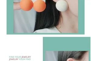 Minimalist matte round ball earrings Korean fashion geometric sphere ear studs for women