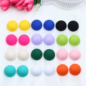 Colorful 12-color round dome stud earrings simple daily geometric jewelry for women daily wear.
