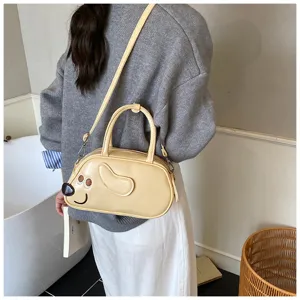 Schicke Dackel Design Umhängetasche, stilvolle Herbst Winter Bowling Handtasche für Alltag.