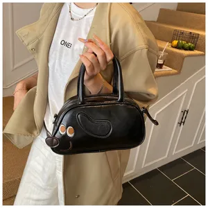 Einzigartige Dackel Design Umhängetasche, stilvolle Herbst Winter Bowling Handtasche Alltag.