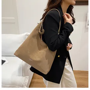 Retro Wildleder große Kapazität Umhängetasche modische lässige Hobo Tasche Herbst Winter