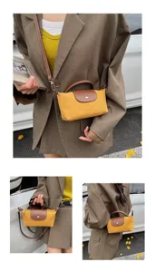 Bolso de mano de ante para mujer bolso cruzado elegante moda de otoño asa superior