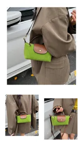Bolso cruzado de ante para mujer con asa superior y solapa para un estilo elegante.