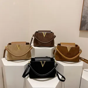 Women fashion PU leather shoulder bag casual vintage handbag elegant crossbody bags